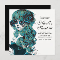 Day of the Dead Beautiful Sugar Skull Sweet 16