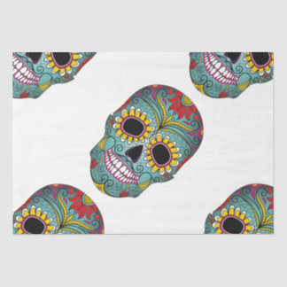 Day of the Dead Bright Skull Tissue Paper