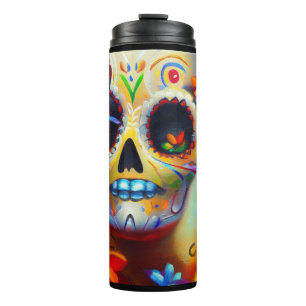 Day of the Dead Butterflies 2 Thermal Tumbler