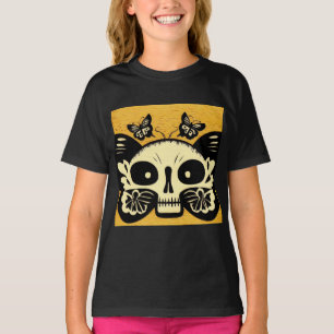 Day of the Dead Butterflies Woodcut 1 T-Shirt
