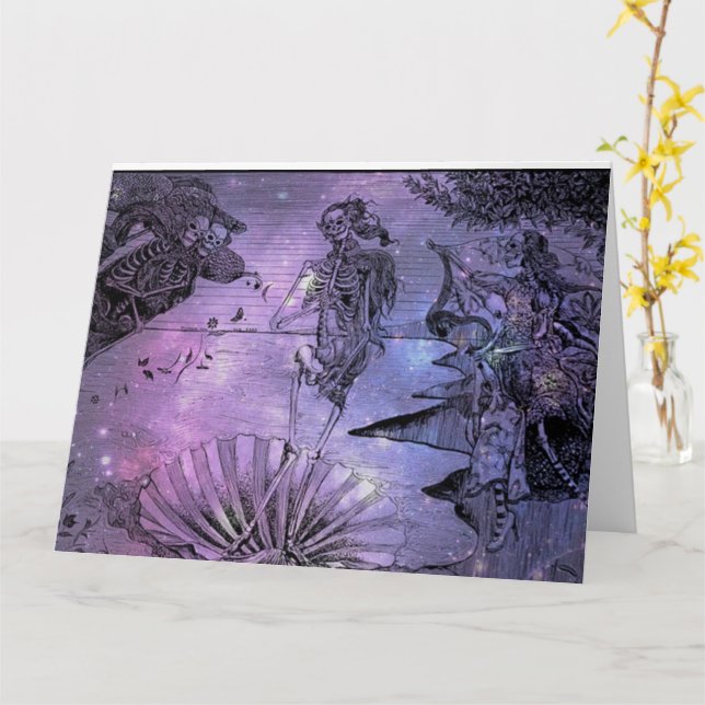 Day of the Dead Card - Birth of Venus (Yellow Flower)