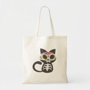Day of the dead cat - Choose background color Tote Bag