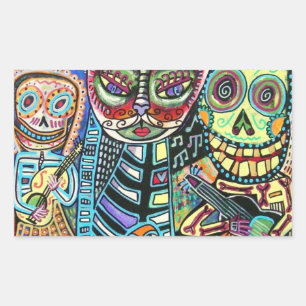 Day Of The Dead Cat Serenade Sticker