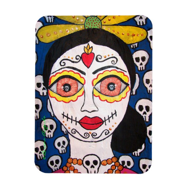 Day of the dead Catrina flexible magnet (Vertical)