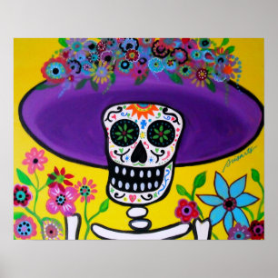 DAY OF THE DEAD  CATRINA PAINTING POSTER