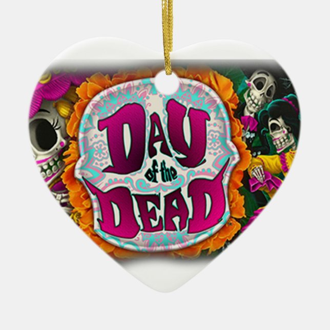 Day of the Dead Ceramic Ornament (Front)