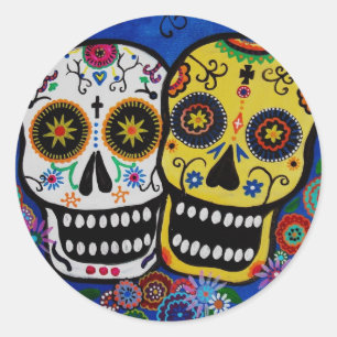 DAY OF THE DEAD CLASSIC ROUND STICKER