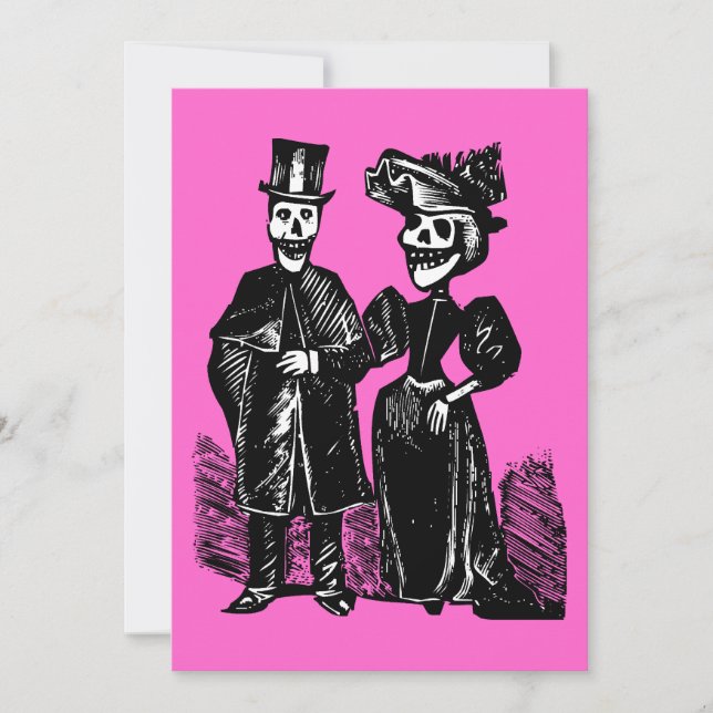 Day of the Dead Couple Invitation (Front)