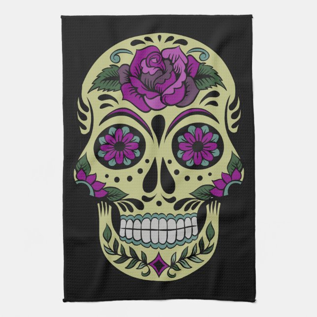 Day of the Dead Custom Kitchen Towel (Vertical)