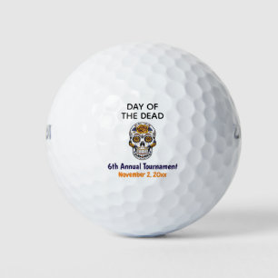 Day of the Dead Custom Sugar Skull Halloween Golf Balls