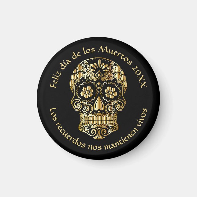 Day of The Dead - Customize Add Name & Message Magnet (Front)