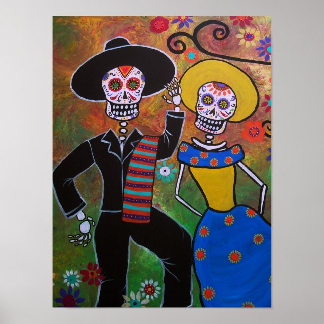 Day of the Dead Dancing Couple Poster (Front)