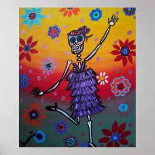 Day of the Dead Dancing Queen Poster