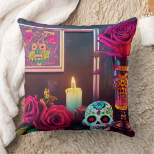 Day of the Dead Decor Throw Pillow