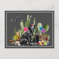 Day of the Dead Dia De Los Muertos dog and Cat