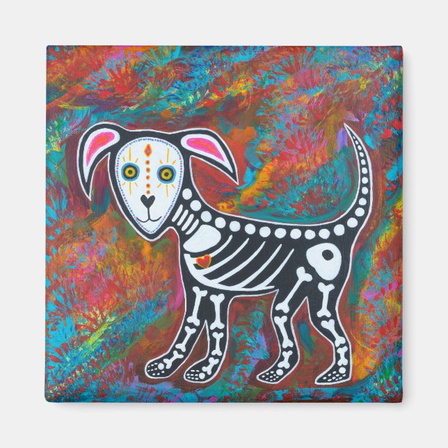 Day of the Dead Dog Magnet (Front)