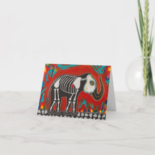 Day of the Dead Elephant Card