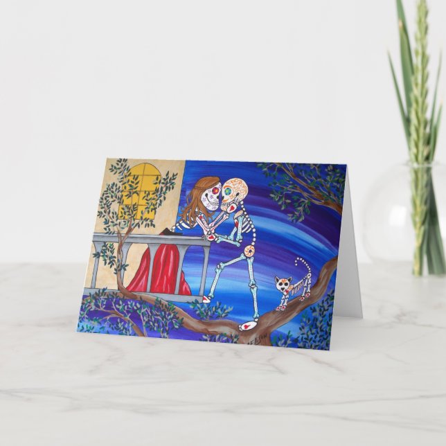 Day of the Dead Famous Lovers Romeo and Juliet Card (Front)