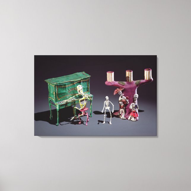 Day of the Dead figures as musicians Canvas Print (Front)