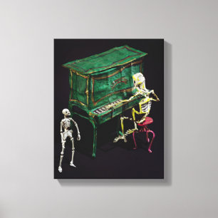 Day of the Dead figures as musicians Canvas Print