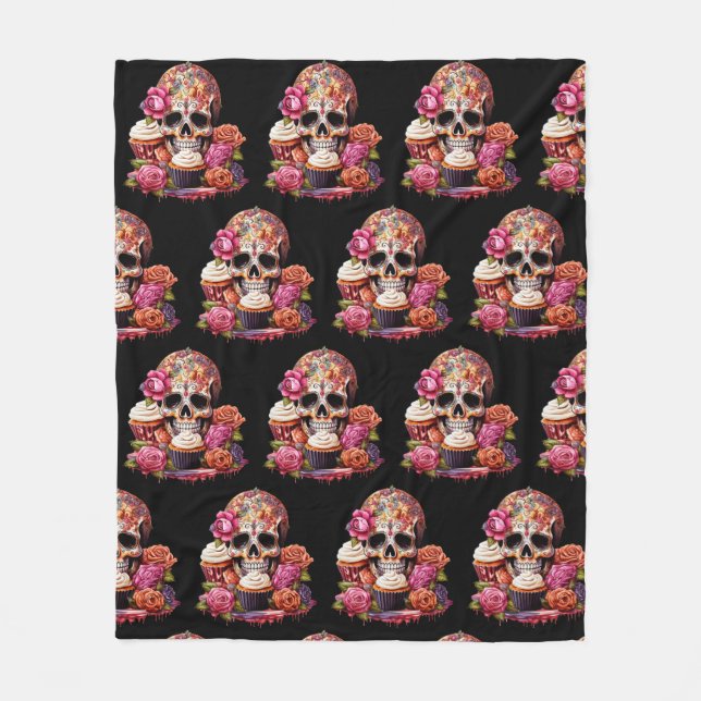 Day of The Dead  Fleece Blanket (Front)