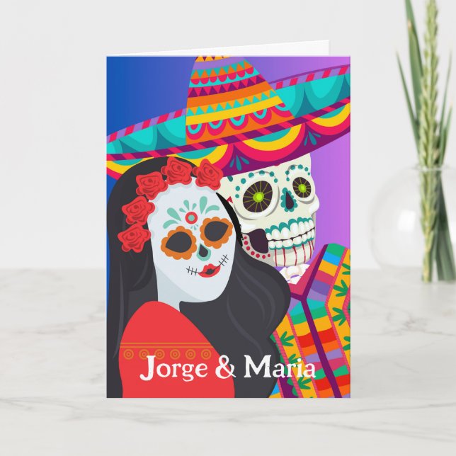 Day of the Dead for Son and Daughter in Law Card (Front)