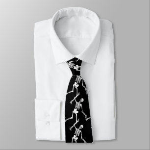 Day of The Dead Funny Scary Skeleton Pattern Tie