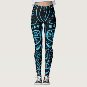 Day of the Dead Glow In The Dark Custom Style Leggings