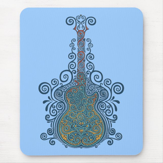 Day of the Dead Guitar Mouse Pad (Front)