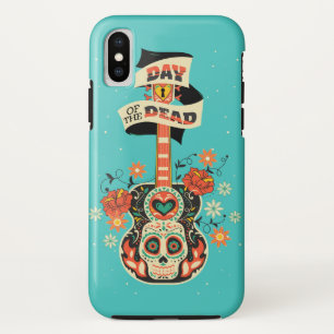 Day of the dead Guitar & sugar skull iPhone XS Case