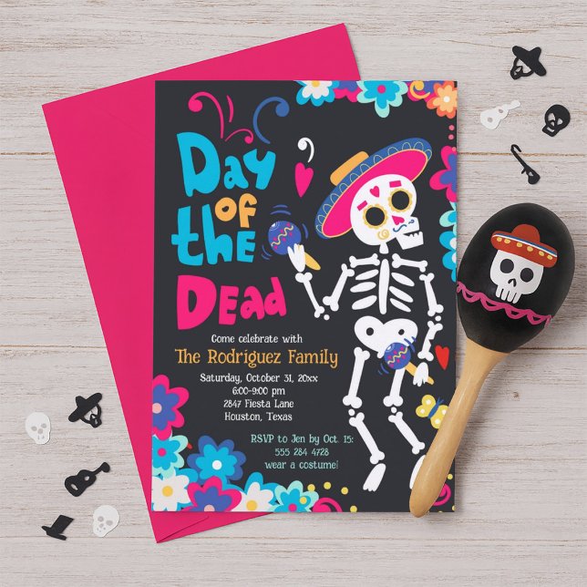 Day of the Dead Halloween Party Invitation (Creator Uploaded)