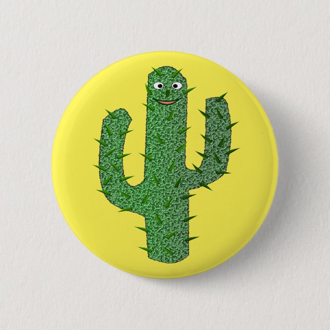 Day of the Dead Happy Cactus 2 Inch Round Button (Front)