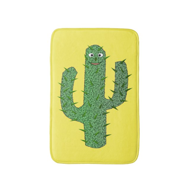 Day of the Dead Happy Cactus Bath Mat (Front Vertical)