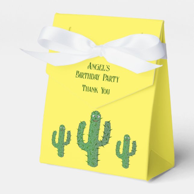 Day of the Dead Happy Cactus Custom Favor Box (Front Side)
