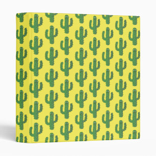 Day of the Dead Happy Cactus Patterned Binder