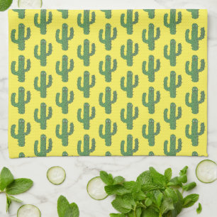Day of the Dead Happy Cactus Patterned Kitchen Towel