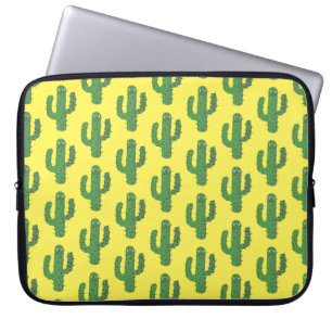Day of the Dead Happy Cactus Patterned Laptop Sleeve