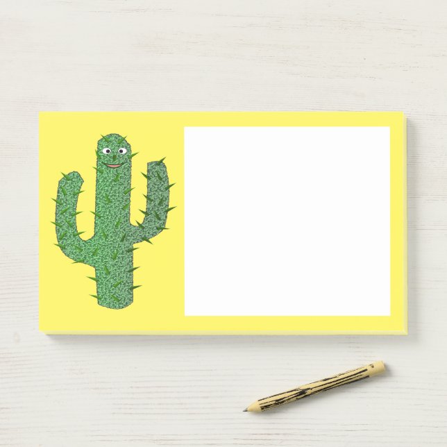 Day of the Dead Happy Cactus Post-it Notes (On Desk)