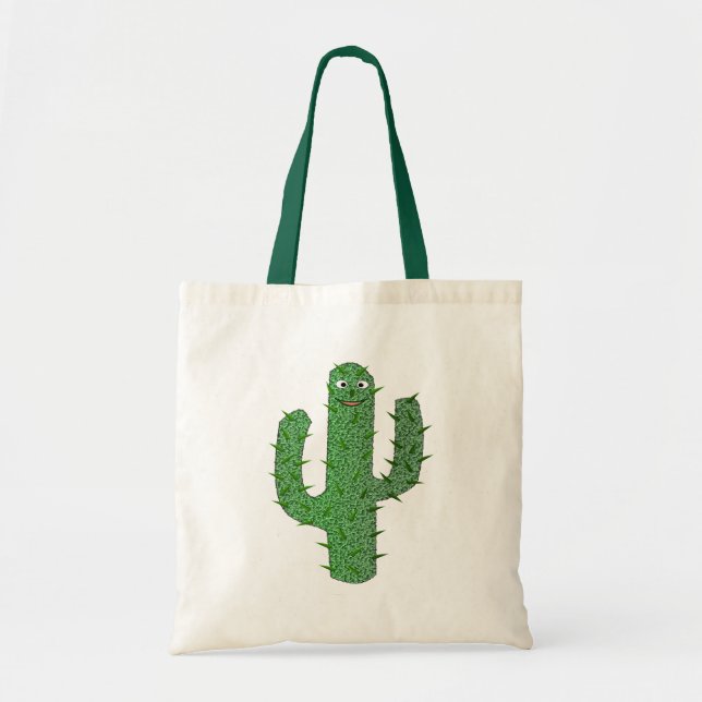 Day of the Dead Happy Cactus Tote Bag (Front)