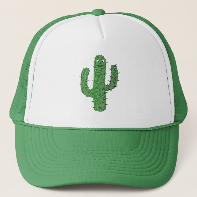 Day of the Dead Happy Cactus Trucker Hat (Front)