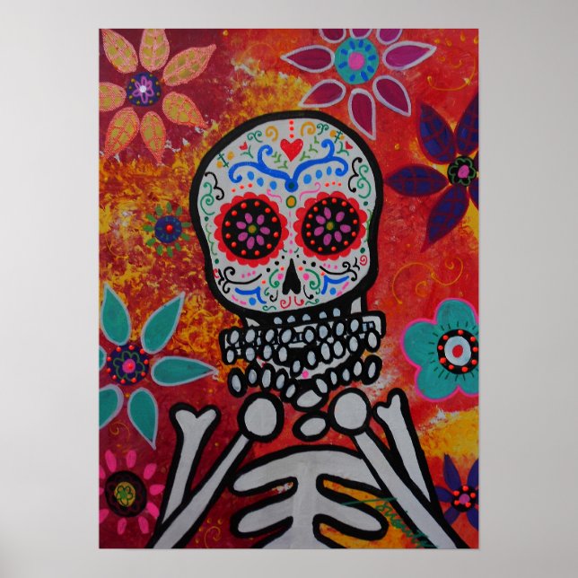 Day of the Dead Harmonica Player Poster (Front)