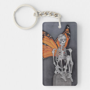 Day of the Dead Keychain Monarch Butterfly
