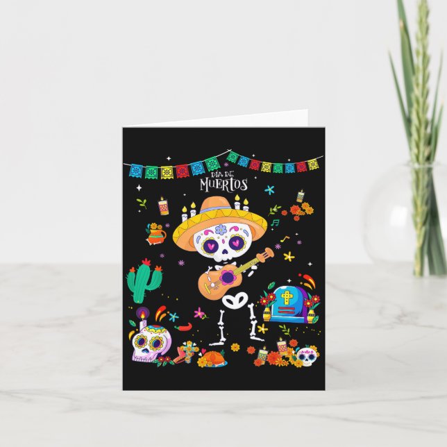 Day Of The Dead Kids Boys 2025 Dia De Los Muertos  Card (Front)