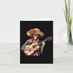 Day Of The Dead Lady Sugar Skull Dia De Los Muerto Card