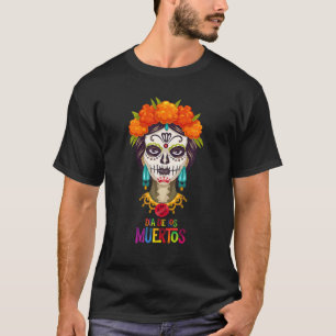 Day Of The Dead Lady Sugar Skull Dia De Los Muerto T-Shirt