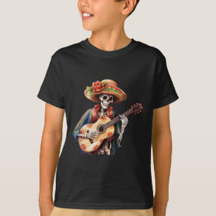 Day Of The Dead Lady Sugar Skull Dia De Los Muerto T-Shirt