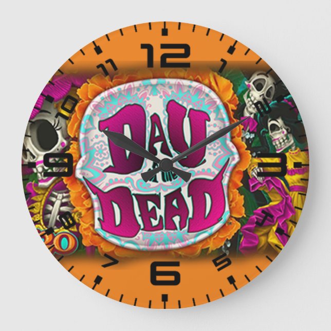 Day of the Dead Large Clock (Front)