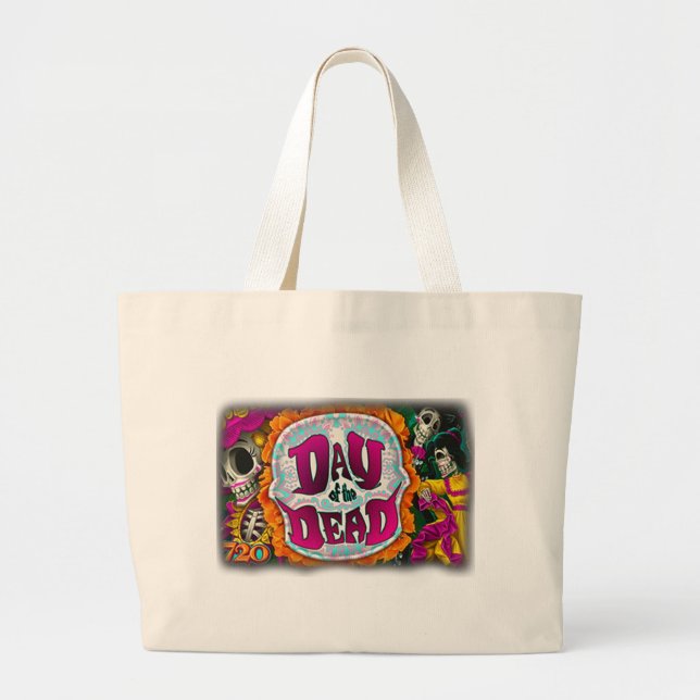 Day of the Dead Large Tote Bag (Front)