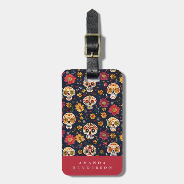 Day of the Dead Luggage Tag (Front Vertical)