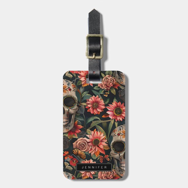 Day of the Dead Luggage Tags (Front Vertical)